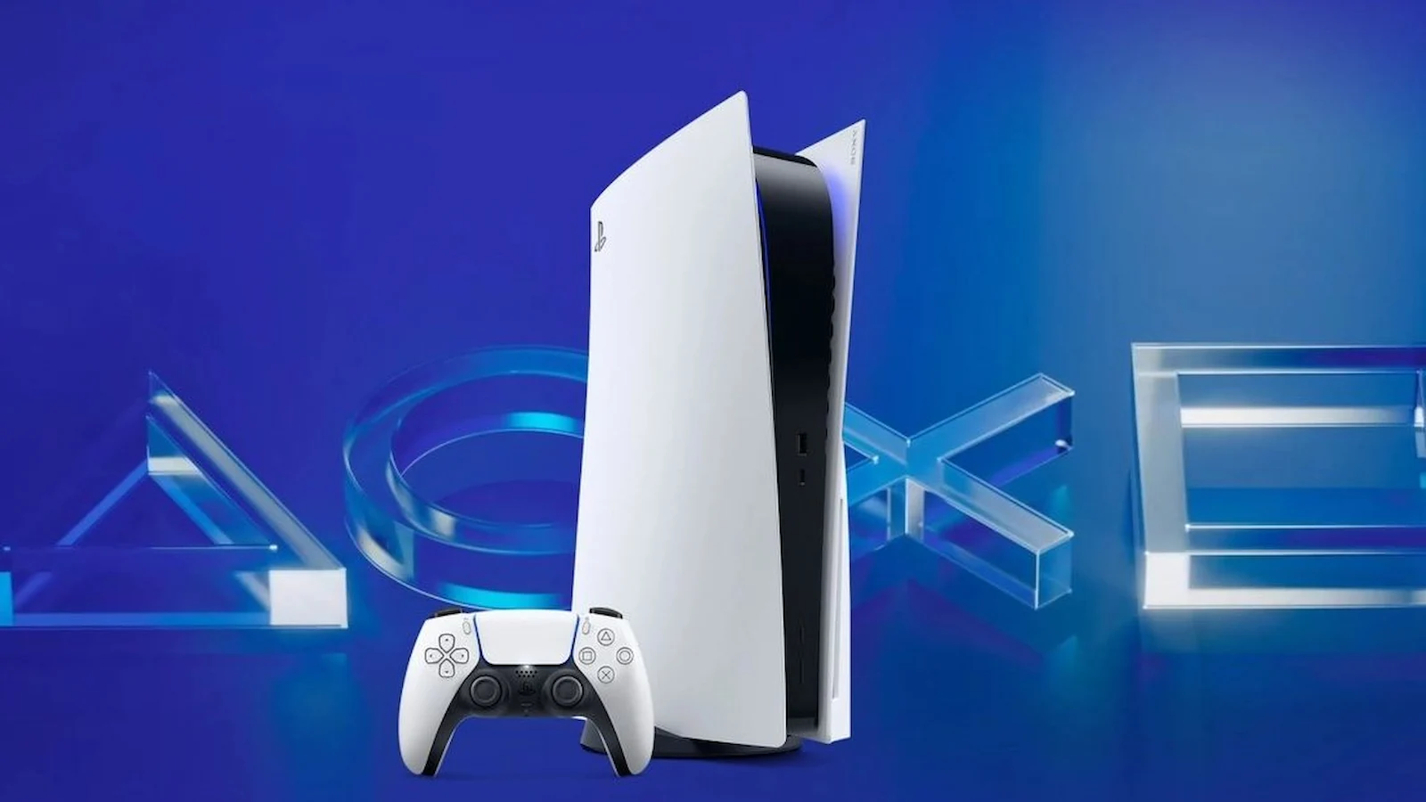 Consola PlayStation 5 con el joystick DualSense, el ecosistema al que da acceso el juego en la nube de PS Plus Premium