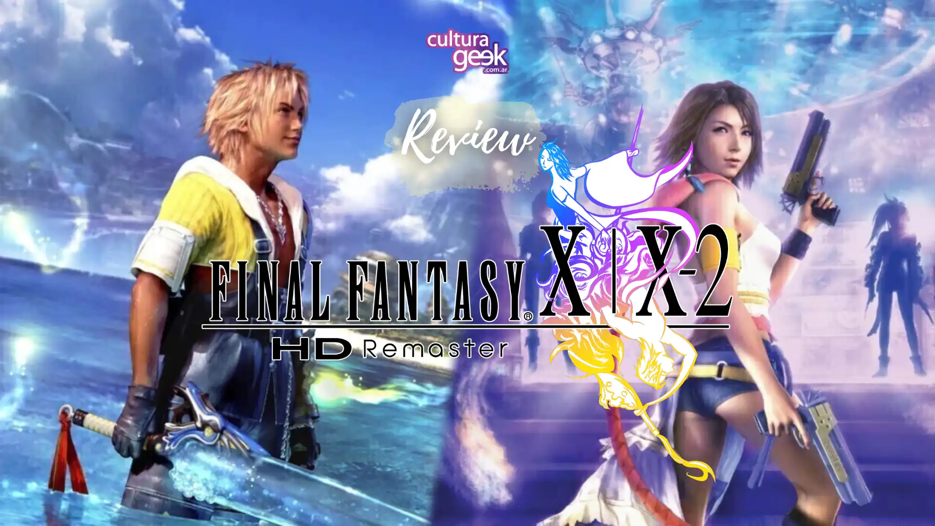 Portada de la review de Final Fantasy X y X-2 HD Remaster para Switch 2 con Tidus y Yuna