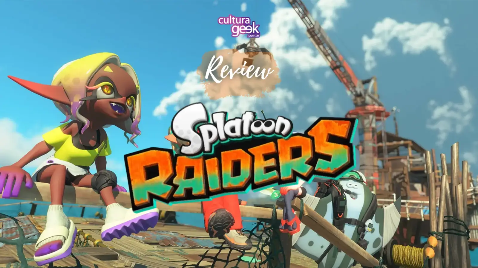 Key art de Splatoon Raiders con una octoling y el logo del juego, para la review de Cultura Geek