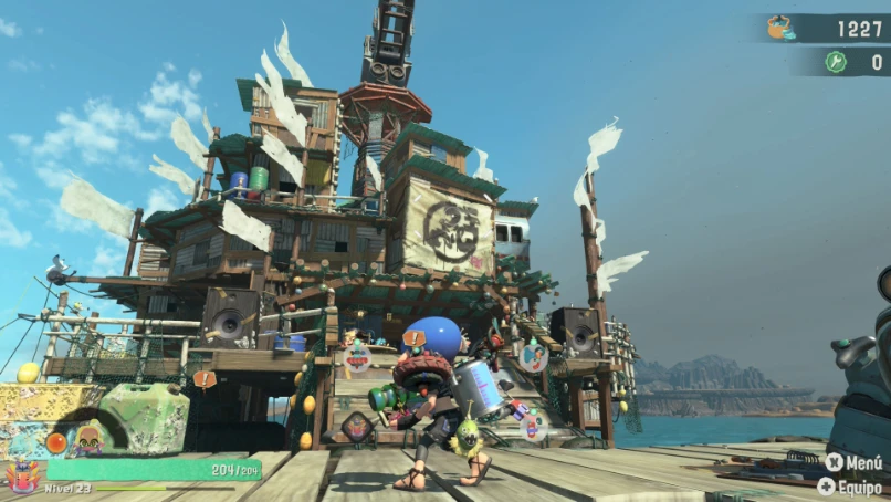 Splatoon Raiders: el Mecanista recorre la base flotante ya reconstruida