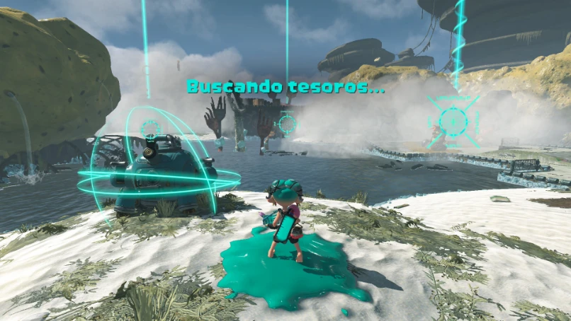 Splatoon Raiders: el radar marca los tesoros ocultos en una isla nevada
