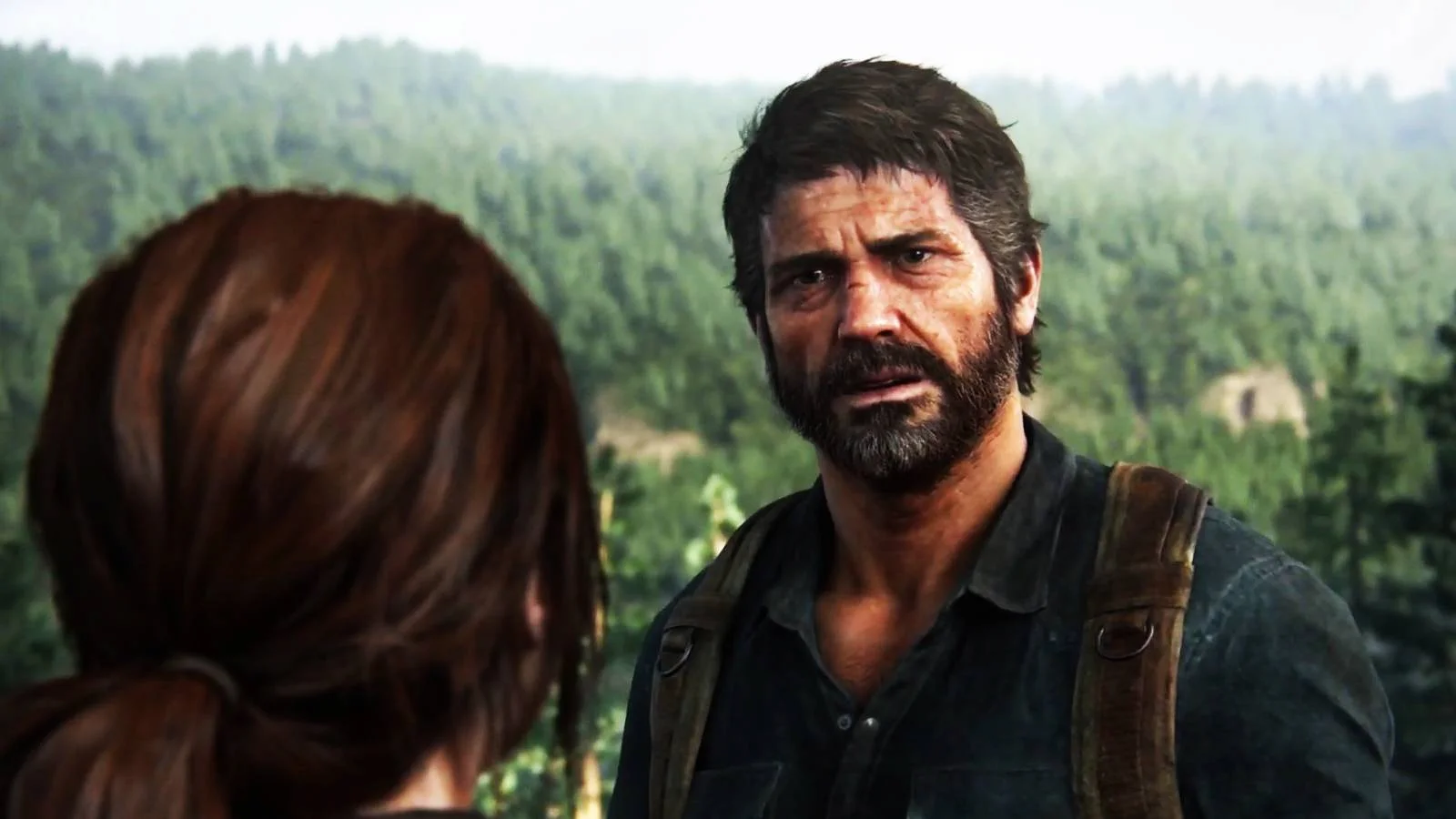 Joel mirando a Ellie en The Last of Us