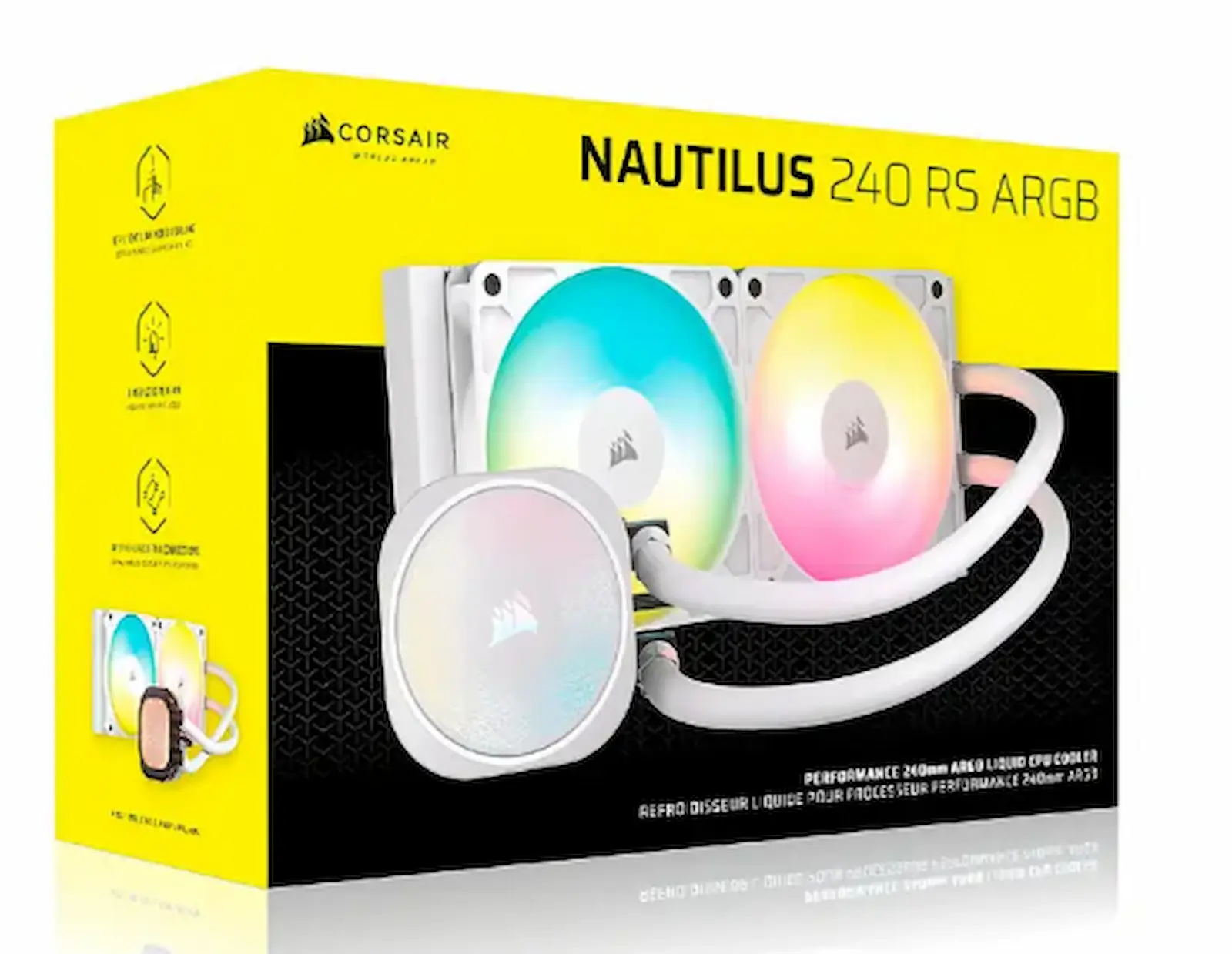Caja del AIO Corsair Nautilus 240 RS ARGB White