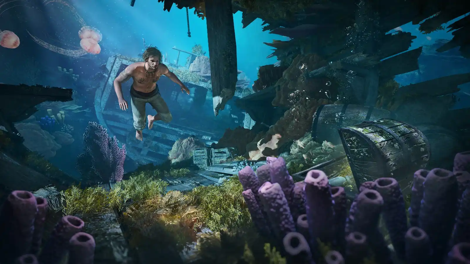 Buceo para saquear naufragios y tesoros sumergidos en Black Flag Resynced