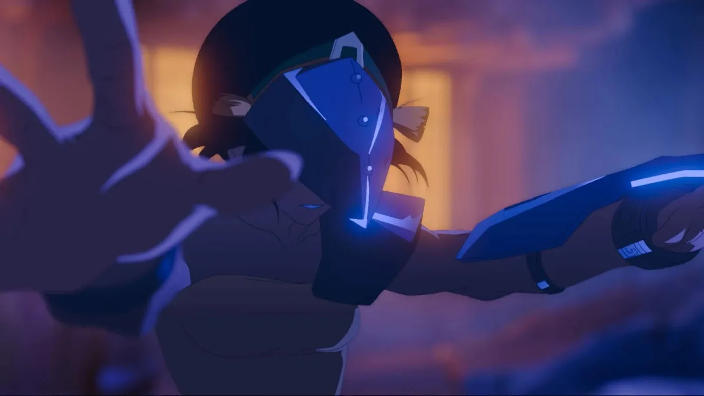 Escena de acción de la película animada Avatar Aang: The Last Airbender