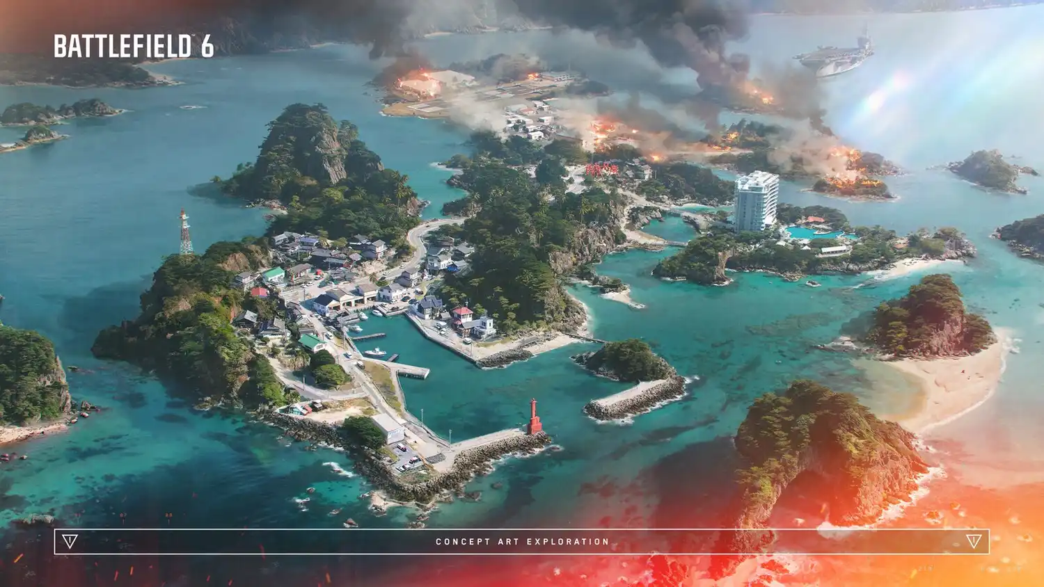 Mapa Arrecife de Tsuru, el nuevo campo de batalla naval de Battlefield 6