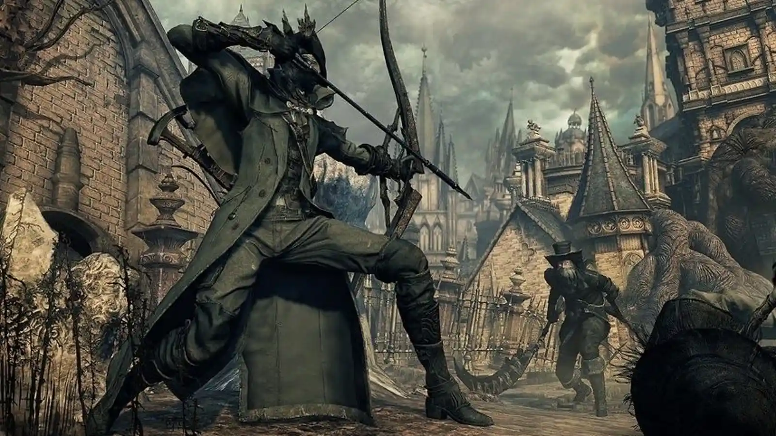 El cazador de Bloodborne en Yharnam, el juego de FromSoftware que sigue sin remake