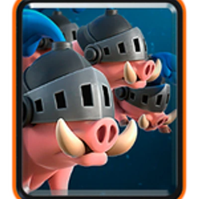 Carta Cerdos Reales (Royal Hogs) de Clash Royale, del mazo de Nico González
