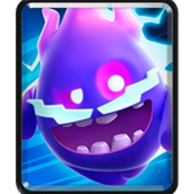 Carta Espíritu Eléctrico de Clash Royale, cuesta uno de elixir