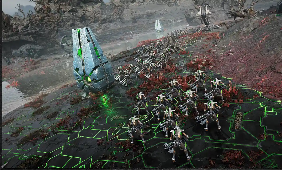 Legión de Necrones avanza sobre la Matriz de Poder en Warhammer 40.000: Dawn of War IV