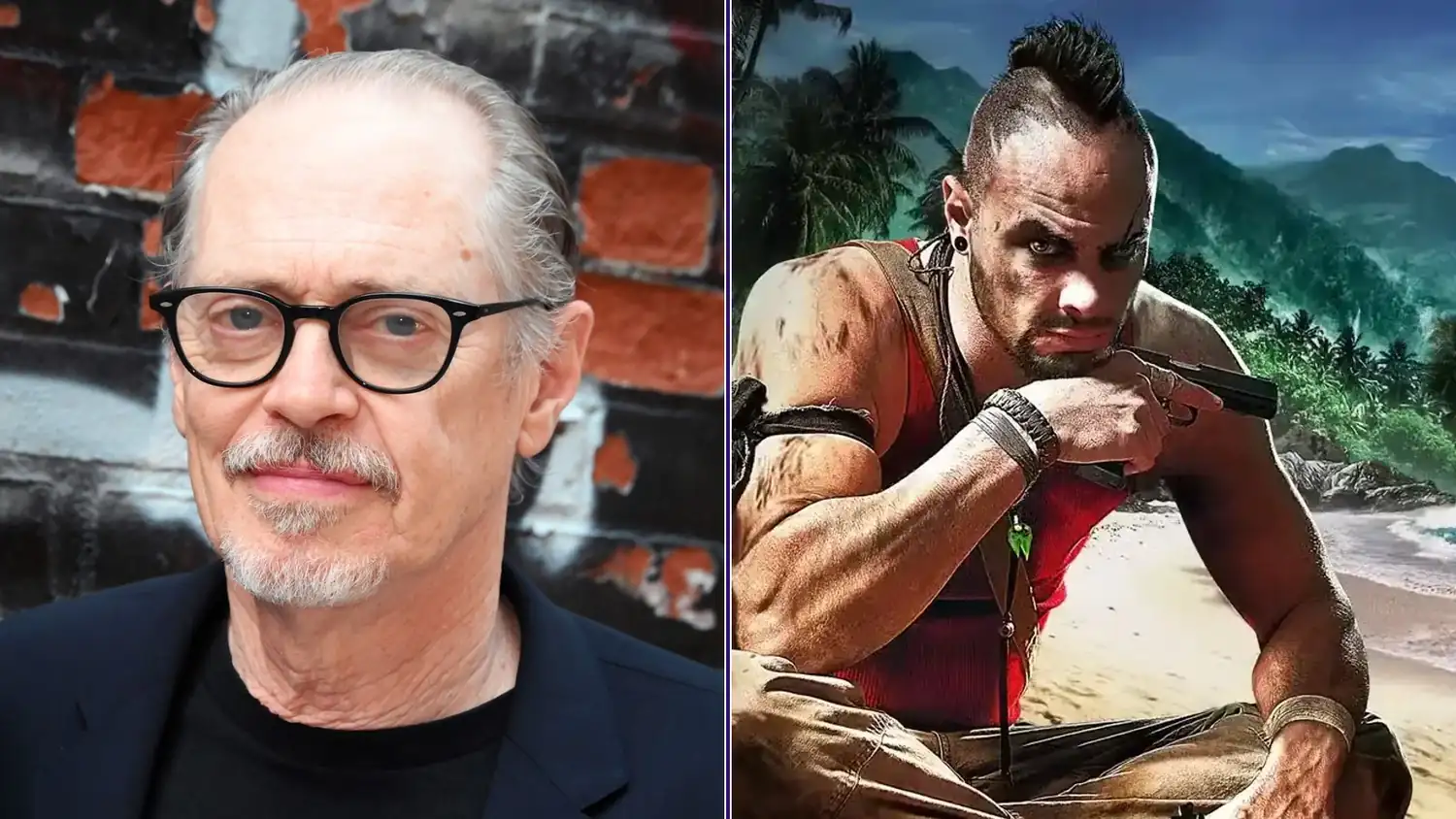 Fotomontaje de Steve Buscemi y Vaas, el villano de Far Cry 3, por el casting de la serie de Far Cry de FX