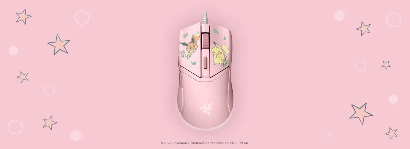 Mouse Razer Cobra edición Pikachu y Eevee