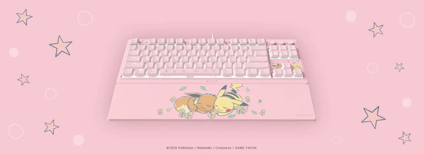 Teclado Razer Ornata V3 Tenkeyless edición Pikachu y Eevee