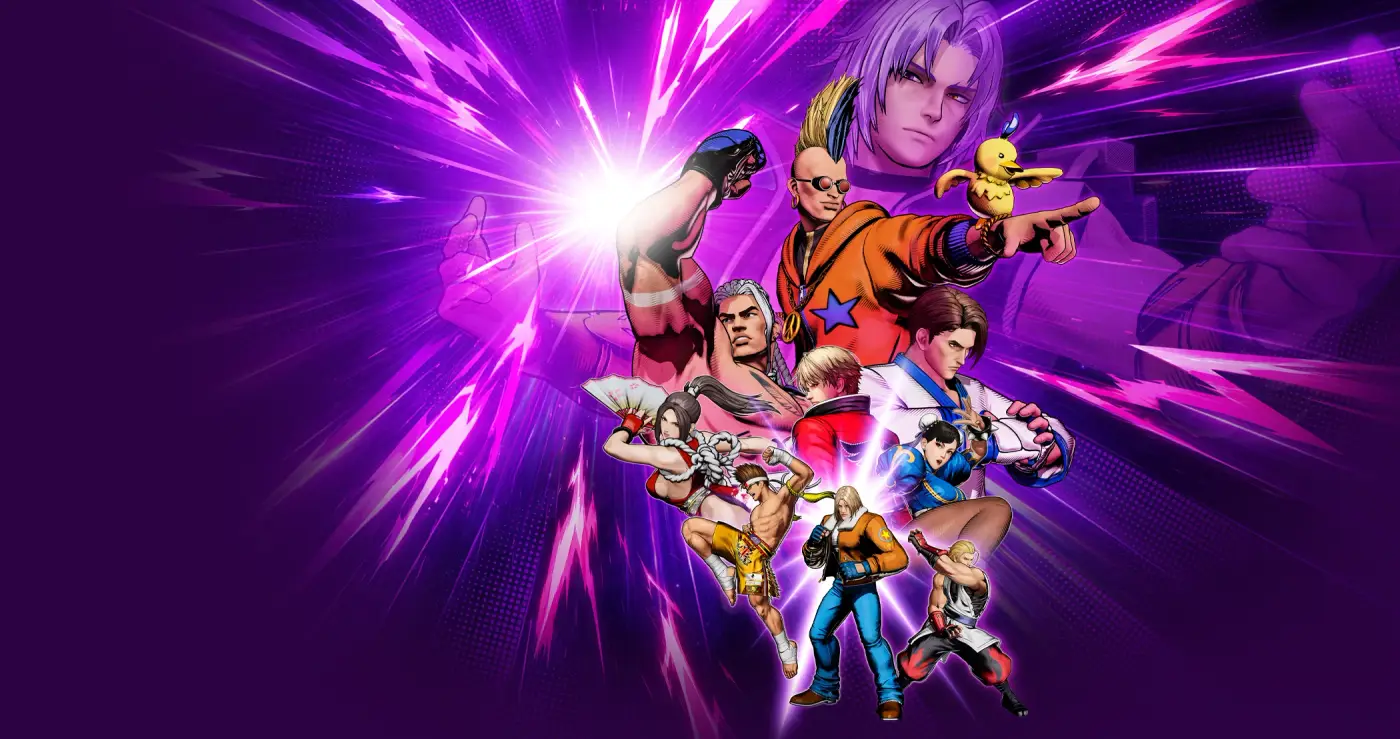 Arte oficial de la Temporada 3 de Fatal Fury: City of the Wolves con Rick Strowd y el resto del roster