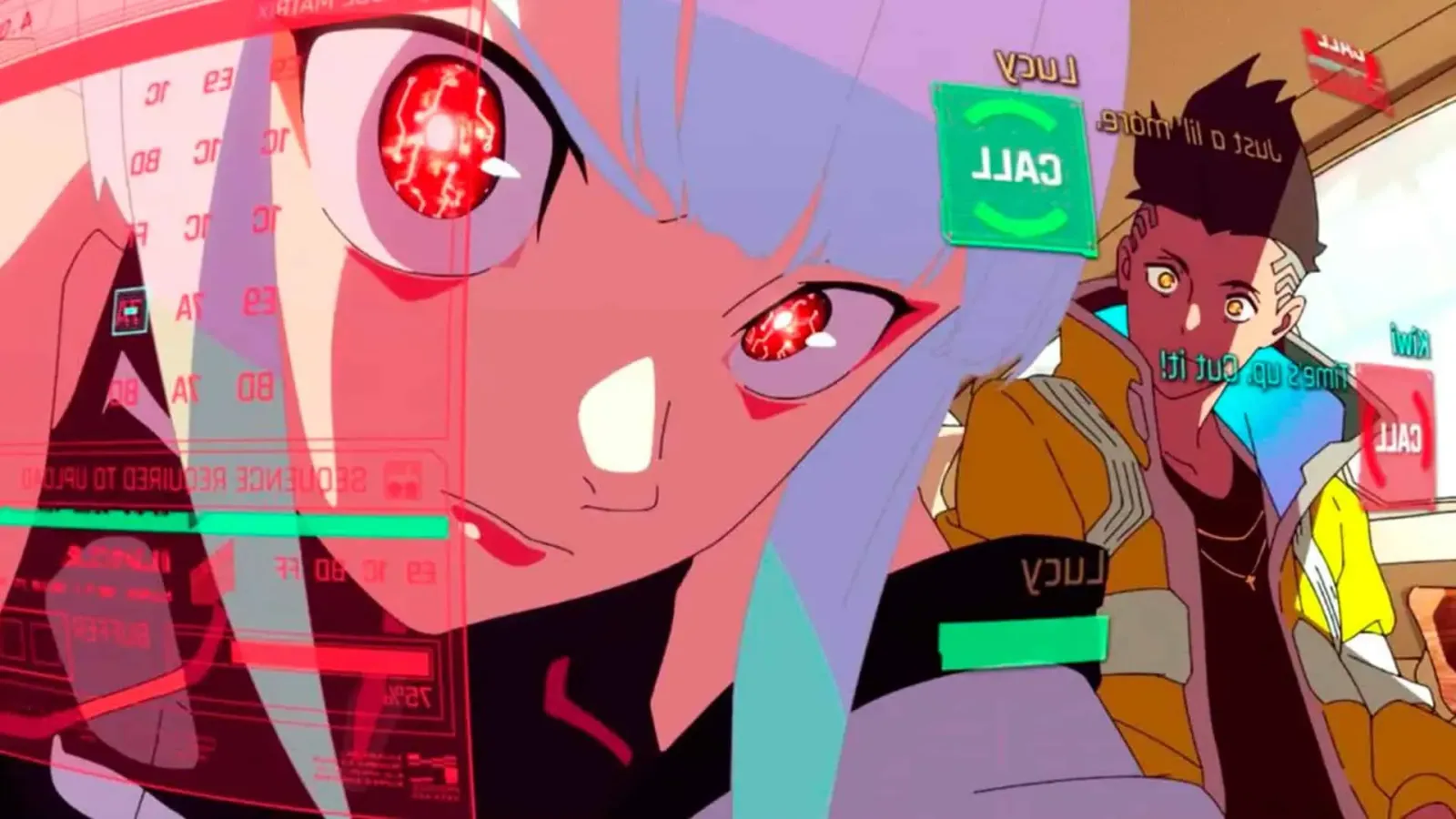 Escena de Cyberpunk: Edgerunners, uno de los animes cortos en Netflix que se ven en un día