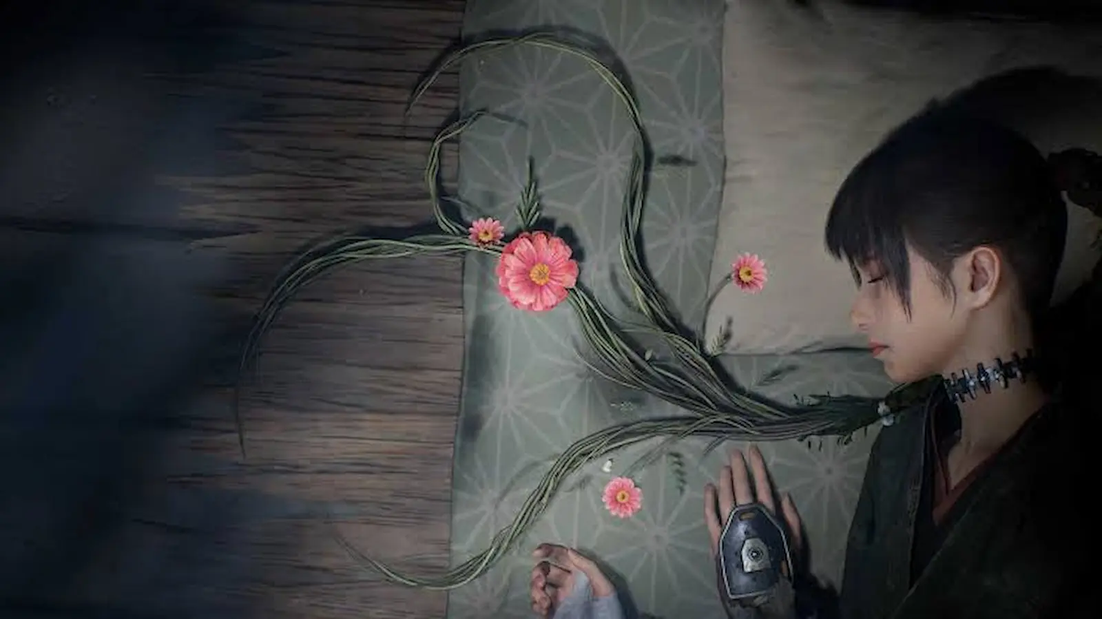 Emma extiende los zarcillos de su pelo hacia una flor, la mecánica detrás de las habilidades aéreas de Beast of Reincarnation