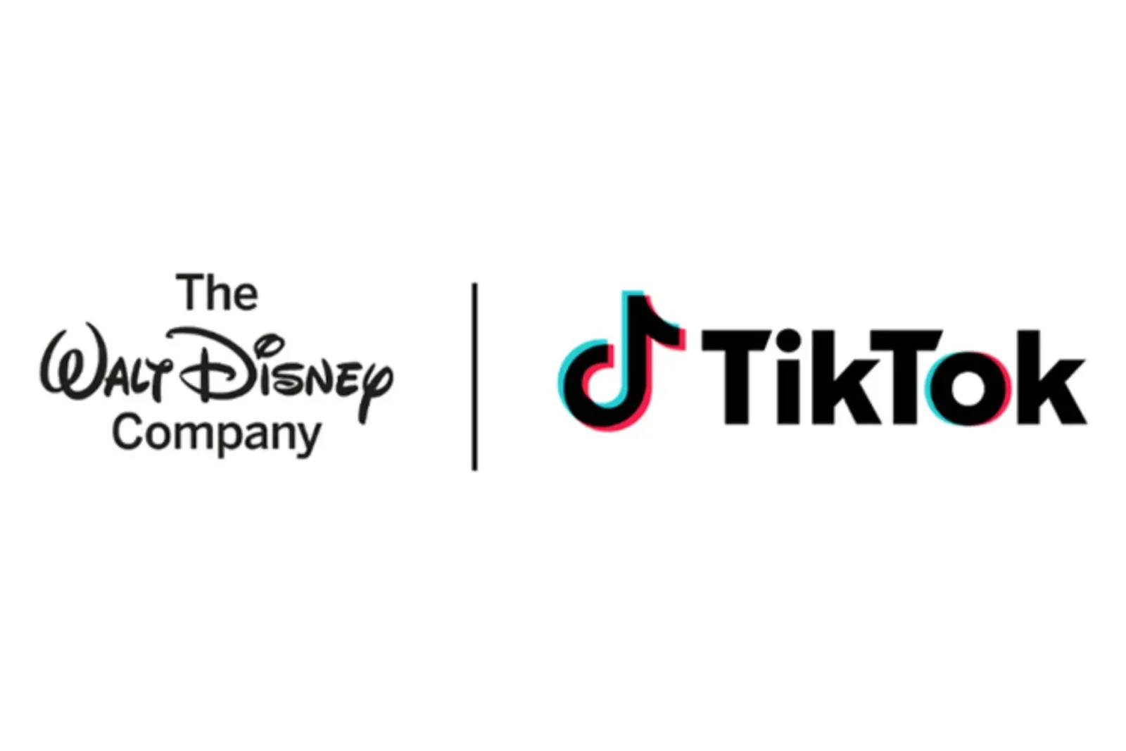 Los logos de The Walt Disney Company y TikTok juntos