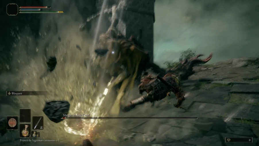 Combate contra una criatura voladora en ELDEN RING Tarnished Edition en Nintendo Switch 2
