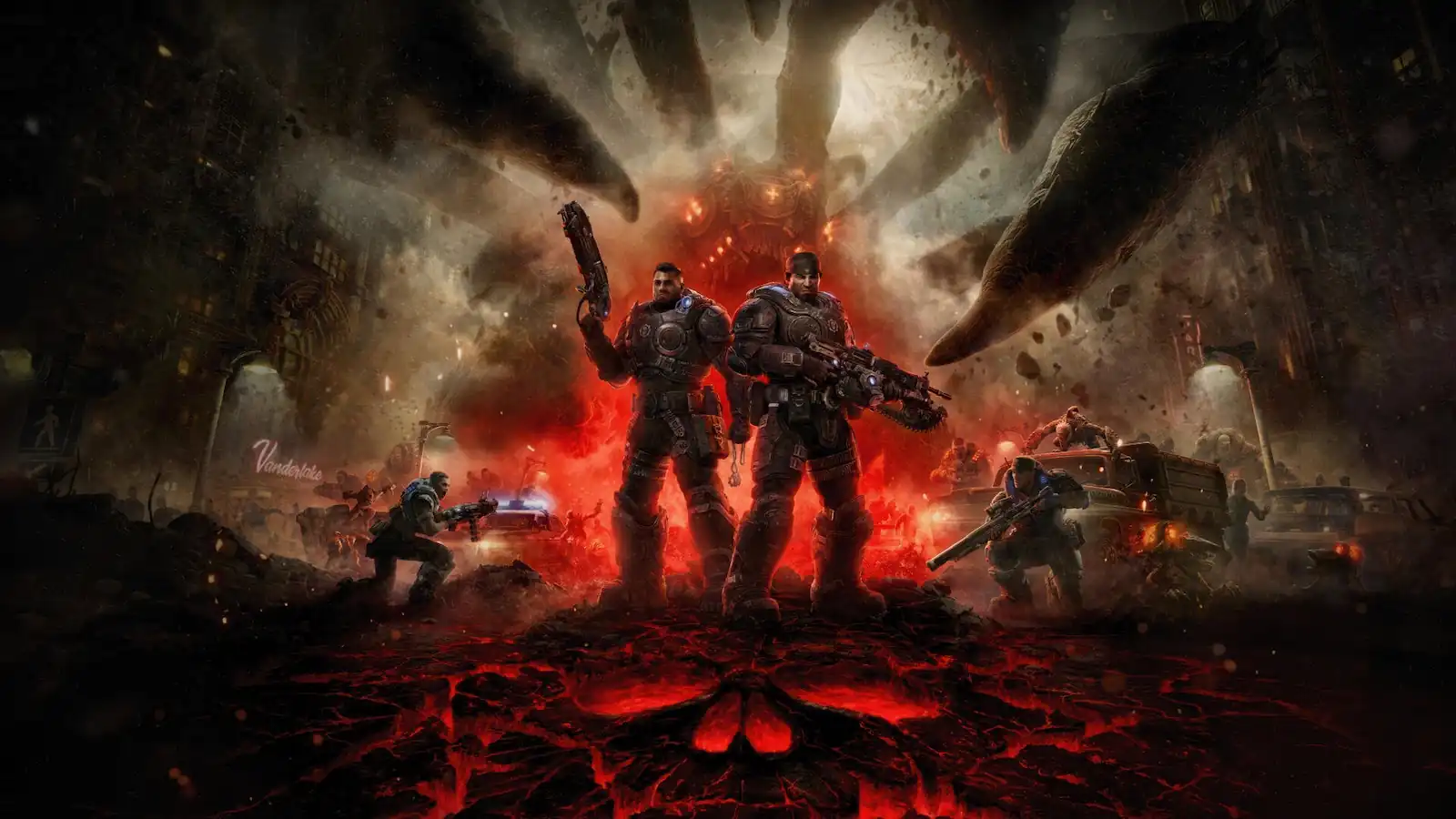 Arte clave de Gears of War: E-Day, el shooter cuya beta llega a Xbox Game Pass en agosto