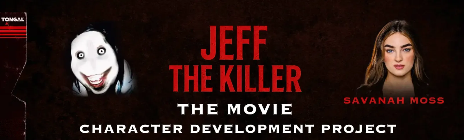 Banner oficial de la convocatoria de Tongal para desarrollar al personaje de la película de Jeff the Killer