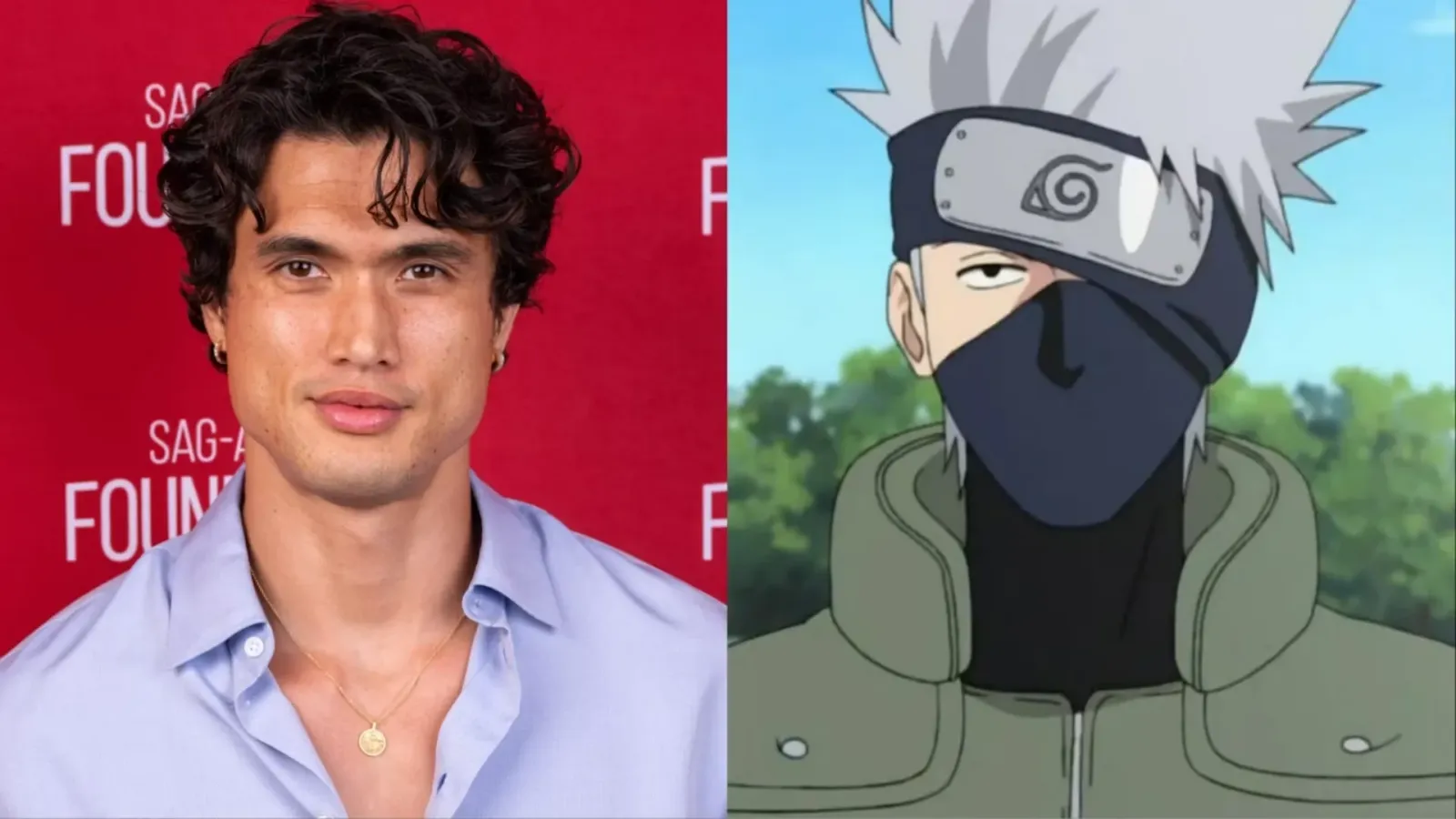 Montaje del actor que interpretaría a Kakashi en el live action de Naruto junto al personaje del anime
