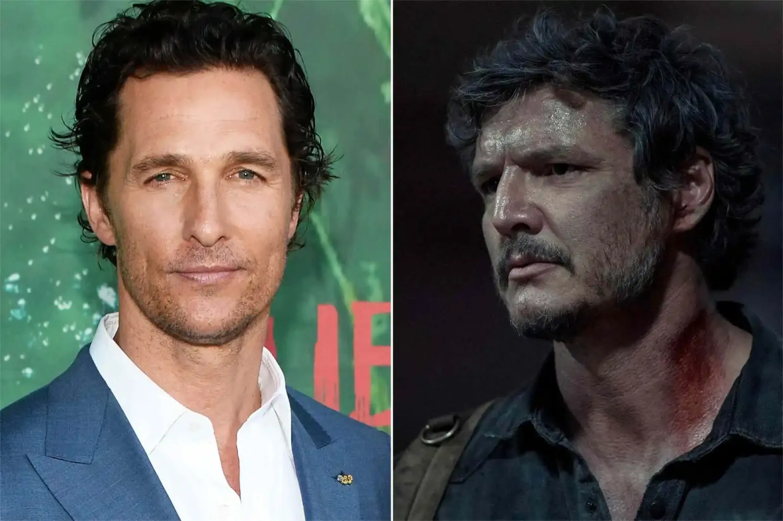 Matthew McConaughey y Pedro Pascal como Joel en The Last of Us