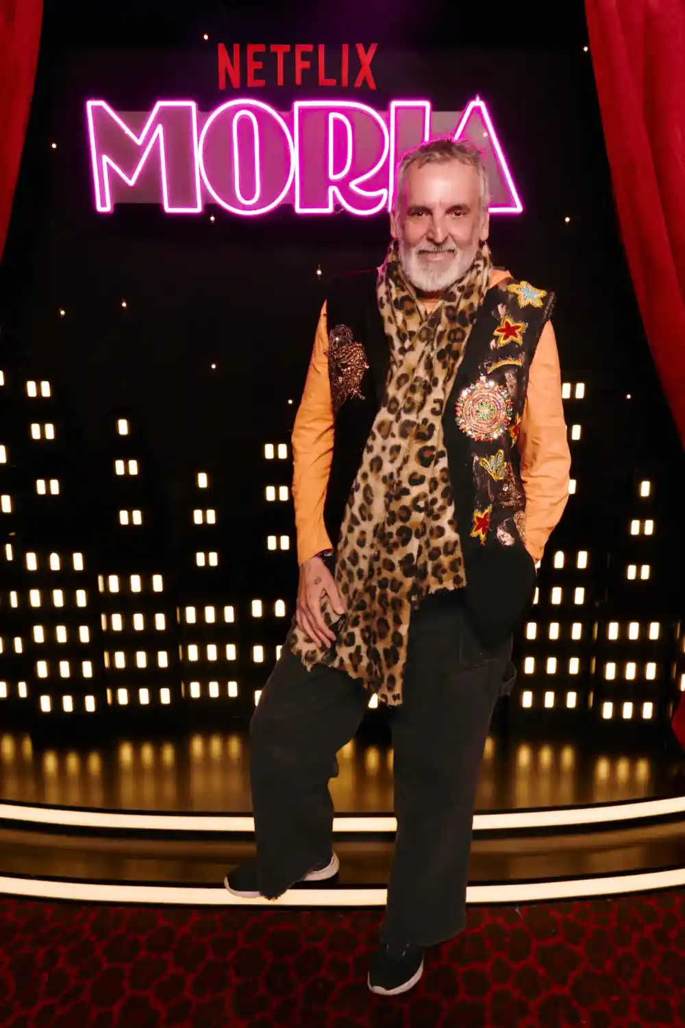 Benito Fernández en la premiere de la serie Moria