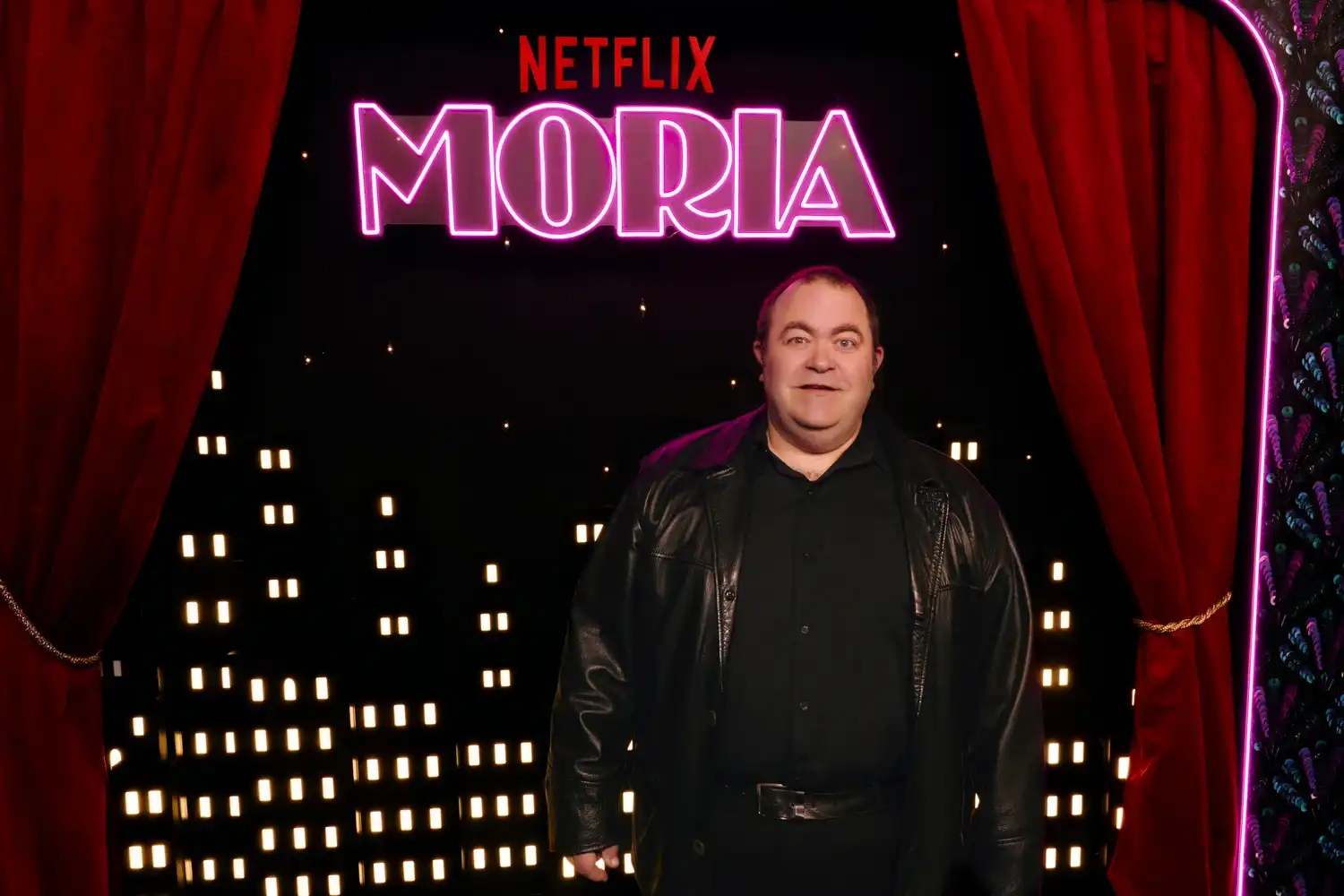 Hernán Jiménez en la premiere de la serie Moria