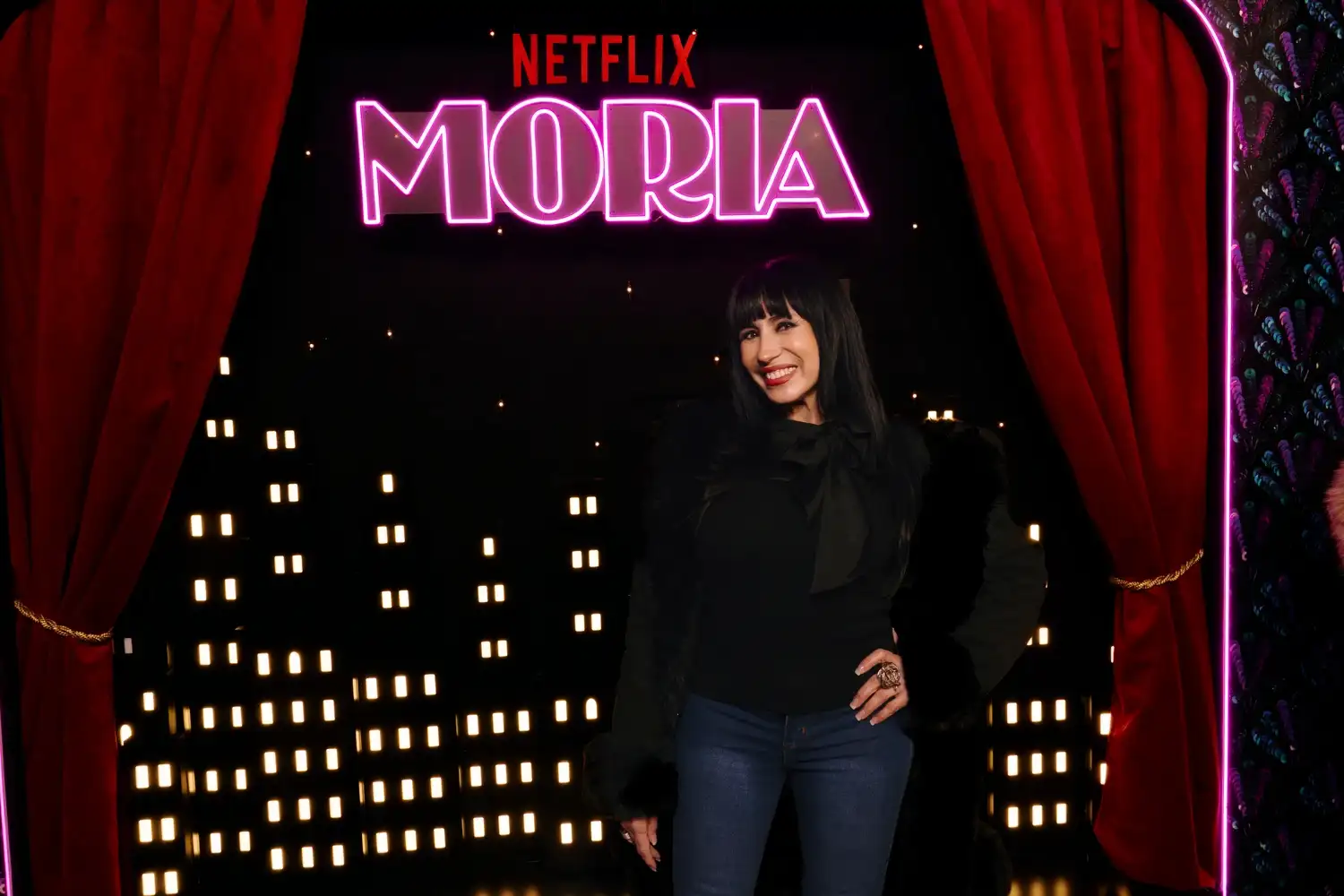 Marixa Balli en la premiere de la serie Moria