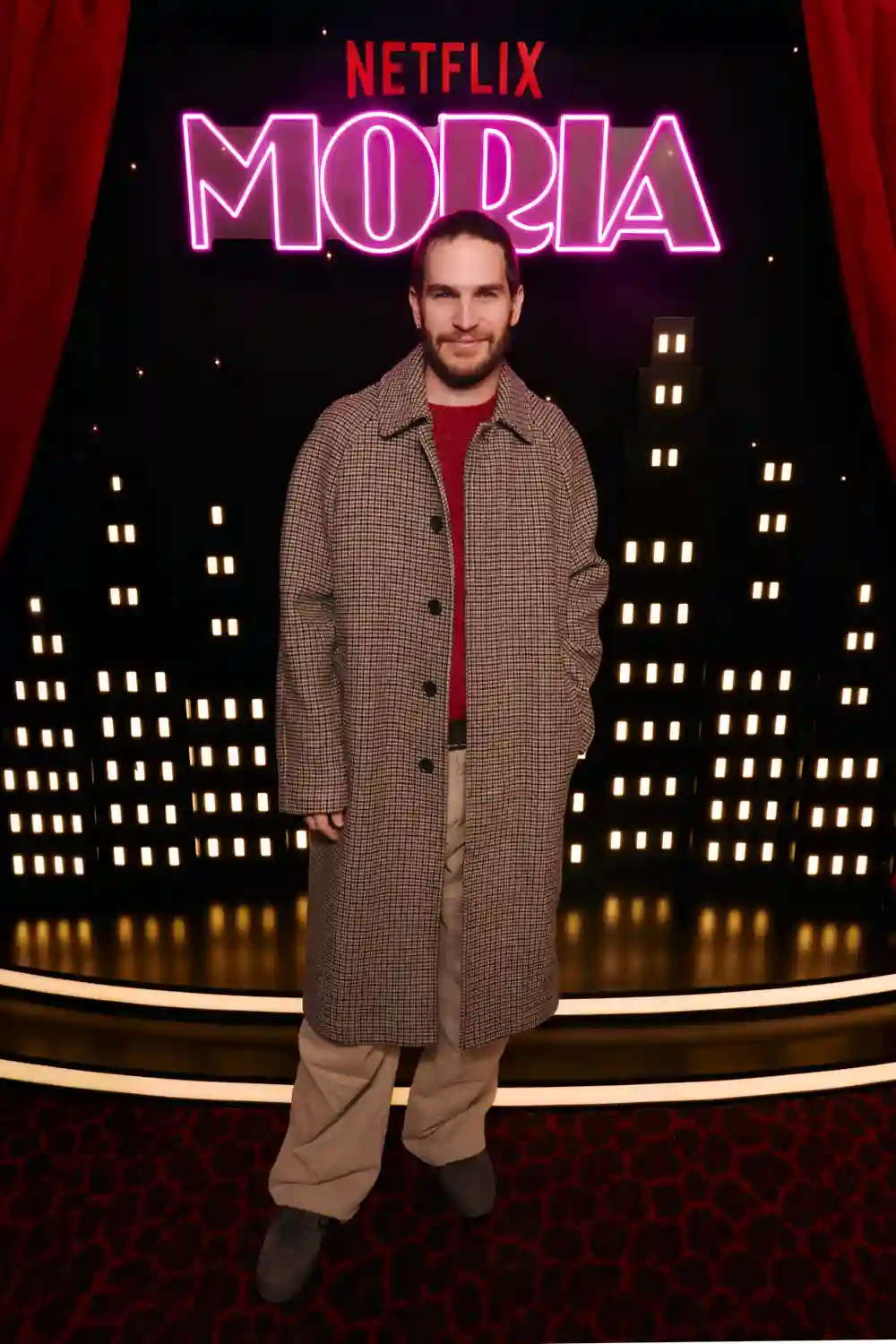 Matías Mayer en la premiere de la serie Moria