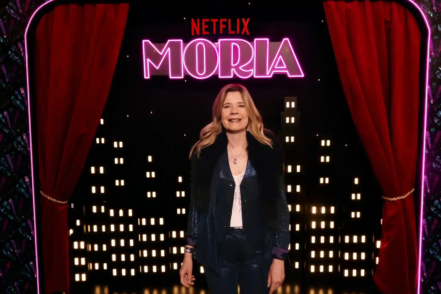 Mercedes Ninci en la premiere de la serie Moria
