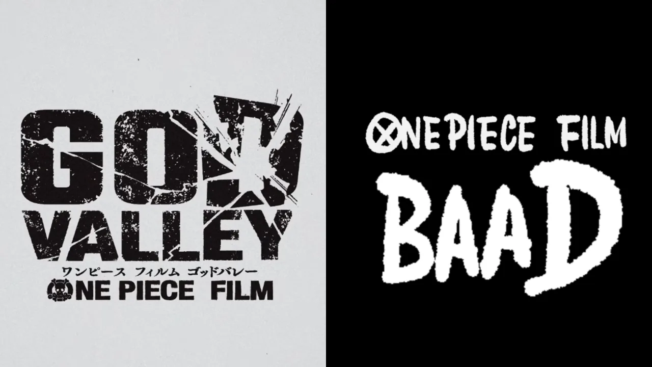 Logos oficiales de One Piece Film God Valley y One Piece Film Baad presentados en el One Piece Day 2026