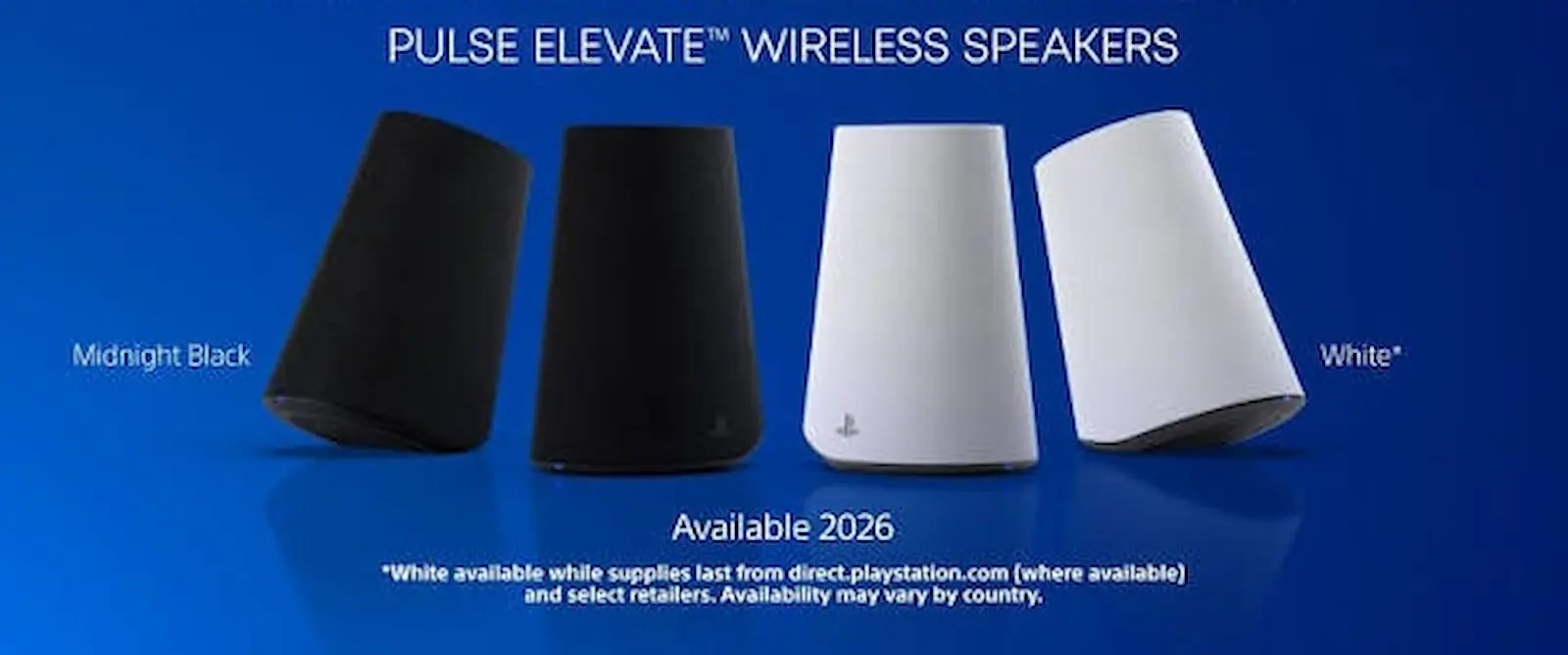 Placa oficial del Pulse Elevate con los modelos Midnight Black y White y la aclaración de disponibilidad