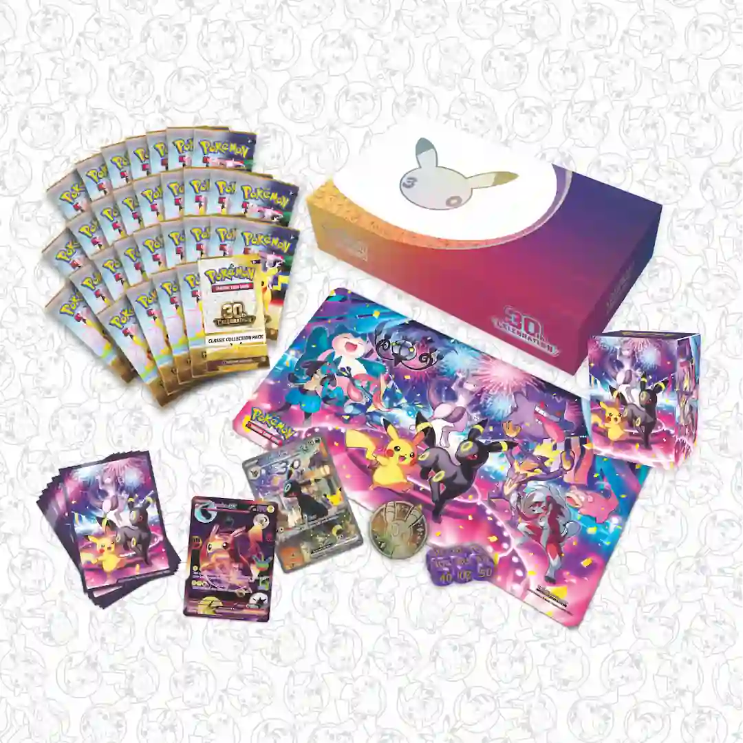 Segunda versión de la Ultra-Premium Collection del 30 aniversario de Pokémon TCG, con las cartas promo alternativas