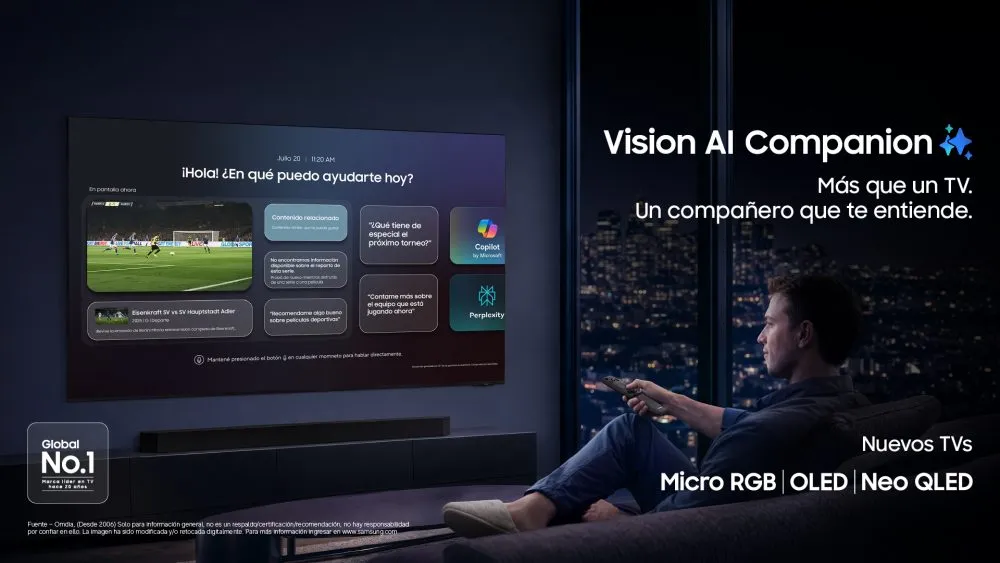 Vision AI Companion, el asistente conversacional de los televisores Samsung