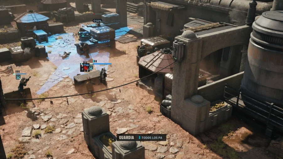 Vista cenital del campo de batalla de Star Wars: Zero Company con las unidades desplegadas