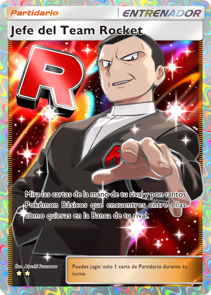 Carta Jefe del Team Rocket con Giovanni en Pokémon Pocket