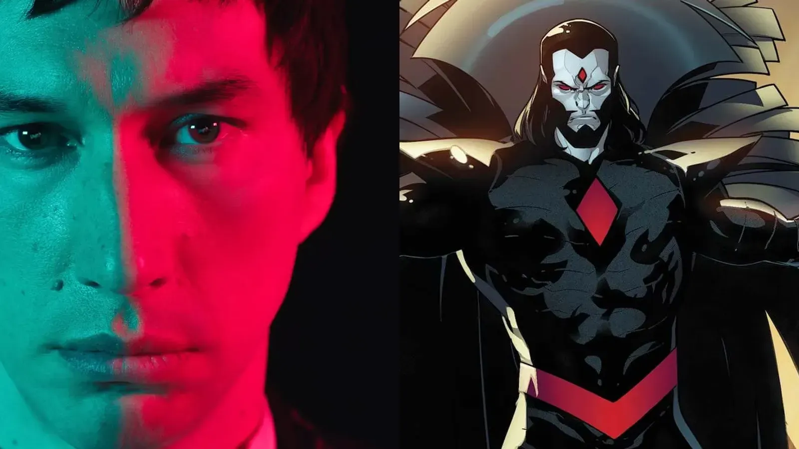 Adam Driver junto a Mister Sinister, el villano que interpretaría en la película de X-Men