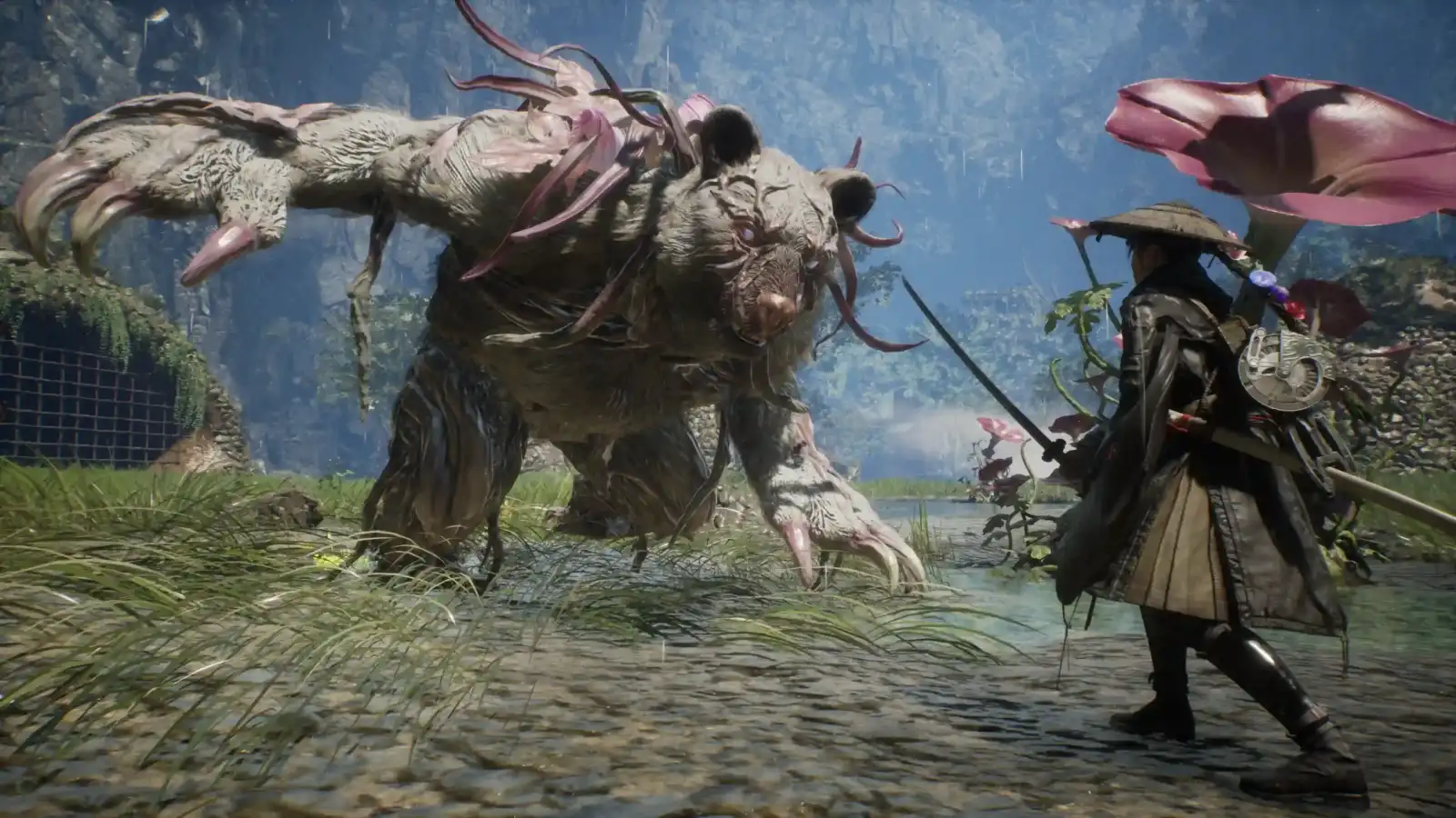 Emma enfrenta a una bestia corrompida por el Blight en Beast of Reincarnation