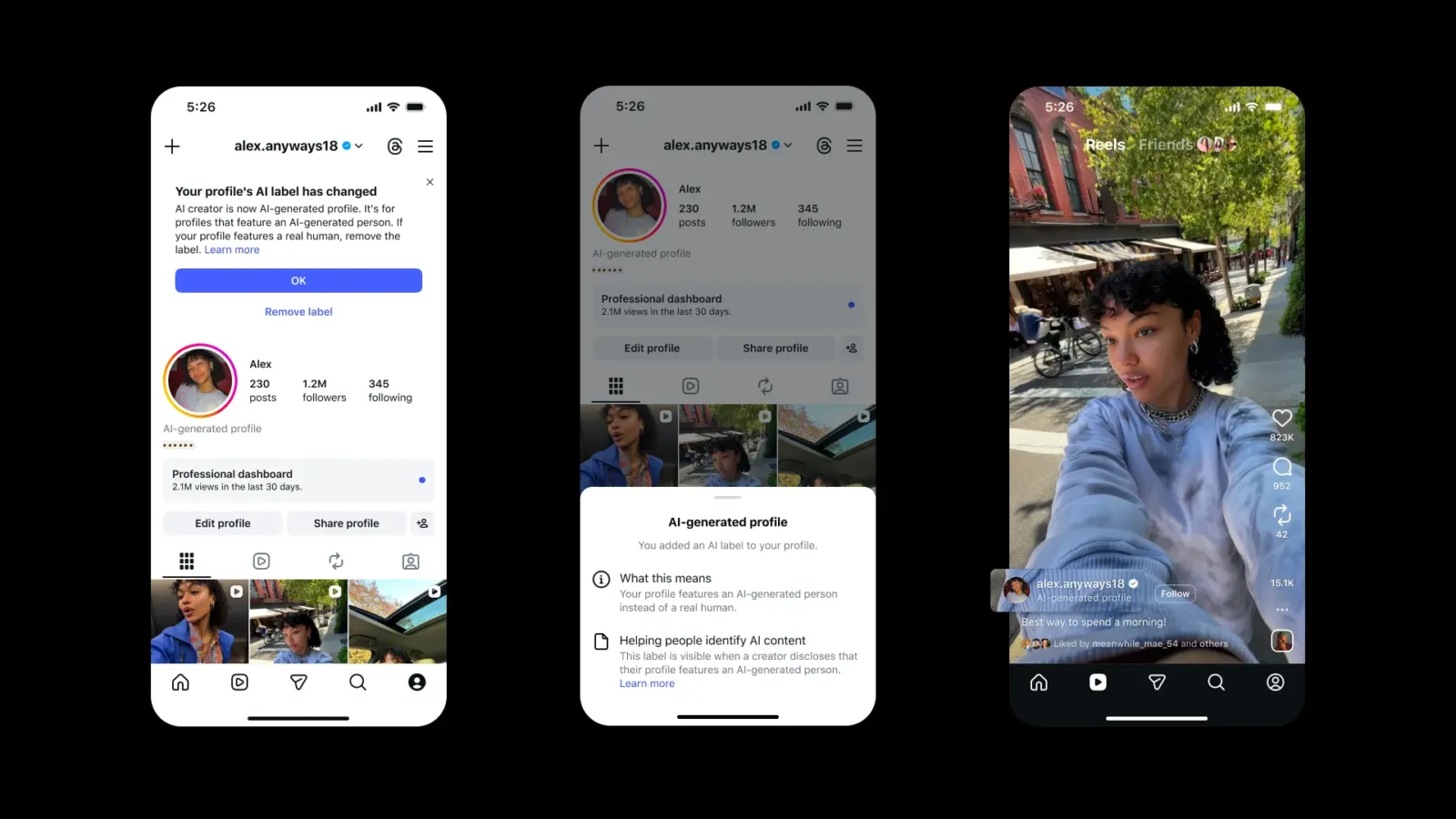 etiqueta AI-generated profile Instagram - culturageek.com.ar