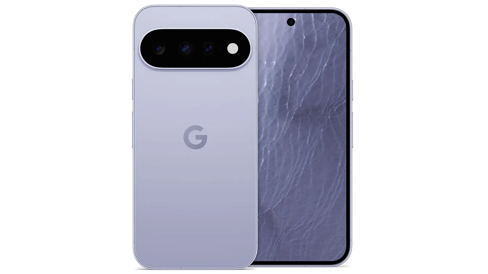 El Google Pixel 11 en color Frost, visto de frente y de atrás, con la nueva barra de cámara más fina