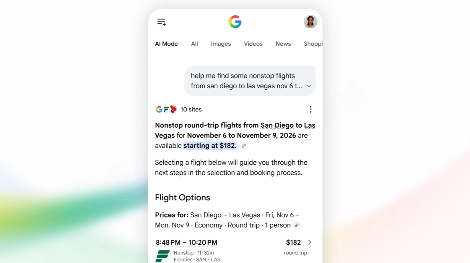 seguimiento de precios de Google Vuelos en Modo IA