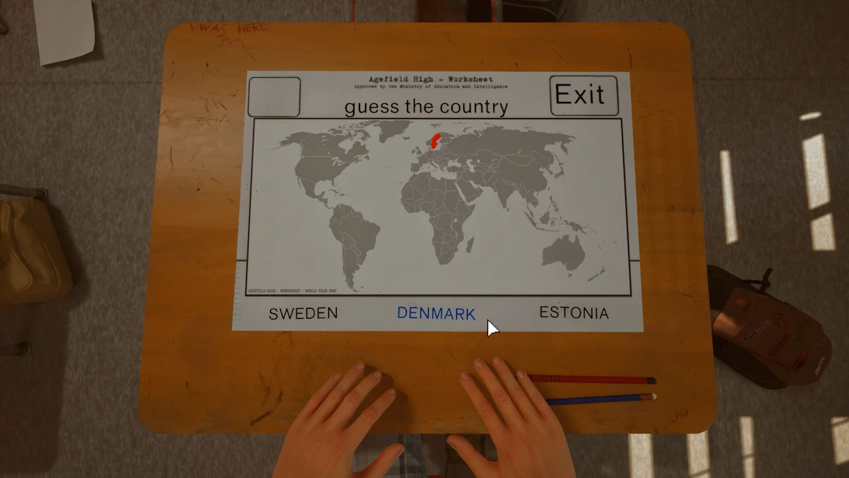 Ejercicio de geografía en una de las clases de Agefield High: Rock the School