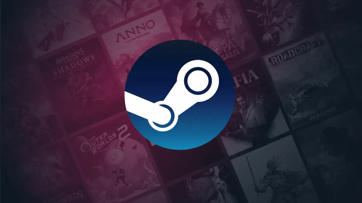 Logo de Steam sobre la biblioteca de juegos de la tienda de Valve