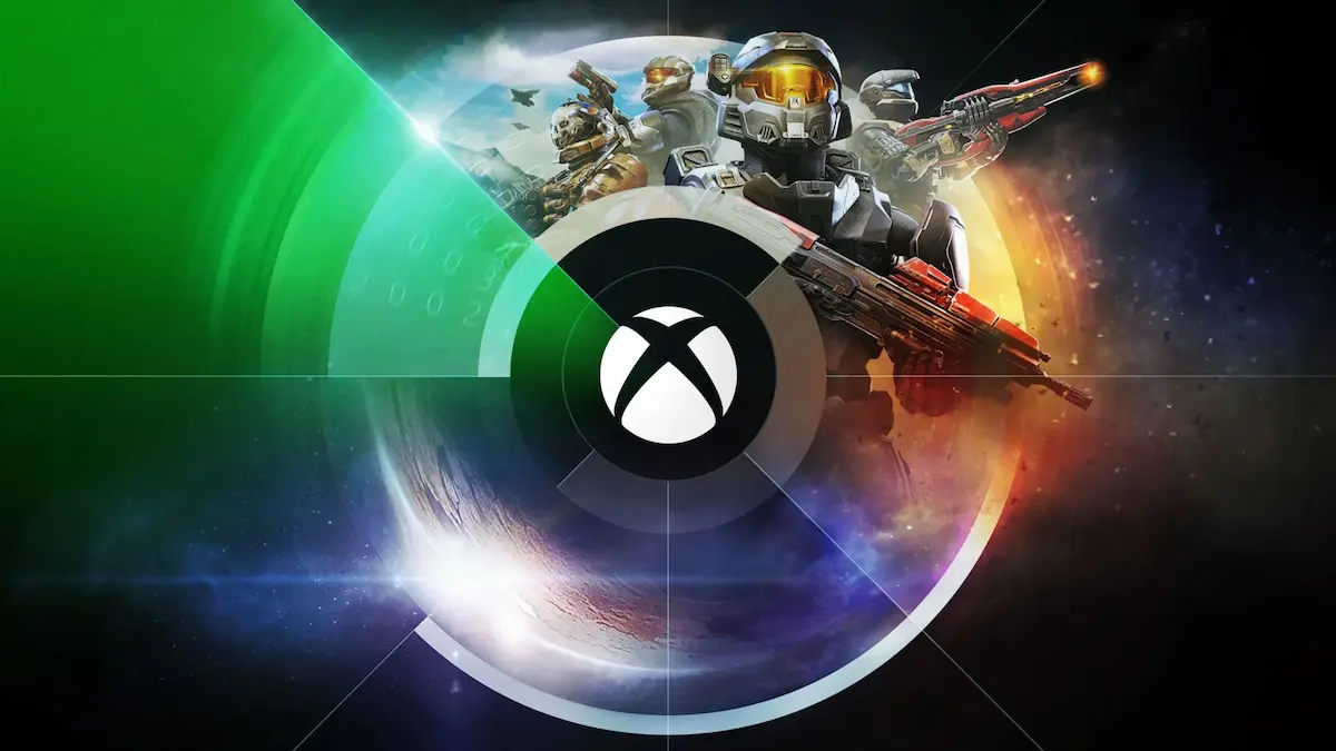 Logo de Xbox rodeado del arte de sus franquicias para PC