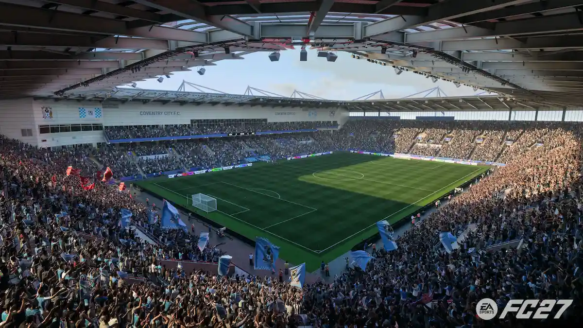 La CBS Arena del Coventry City llena de hinchas en EA Sports FC 27