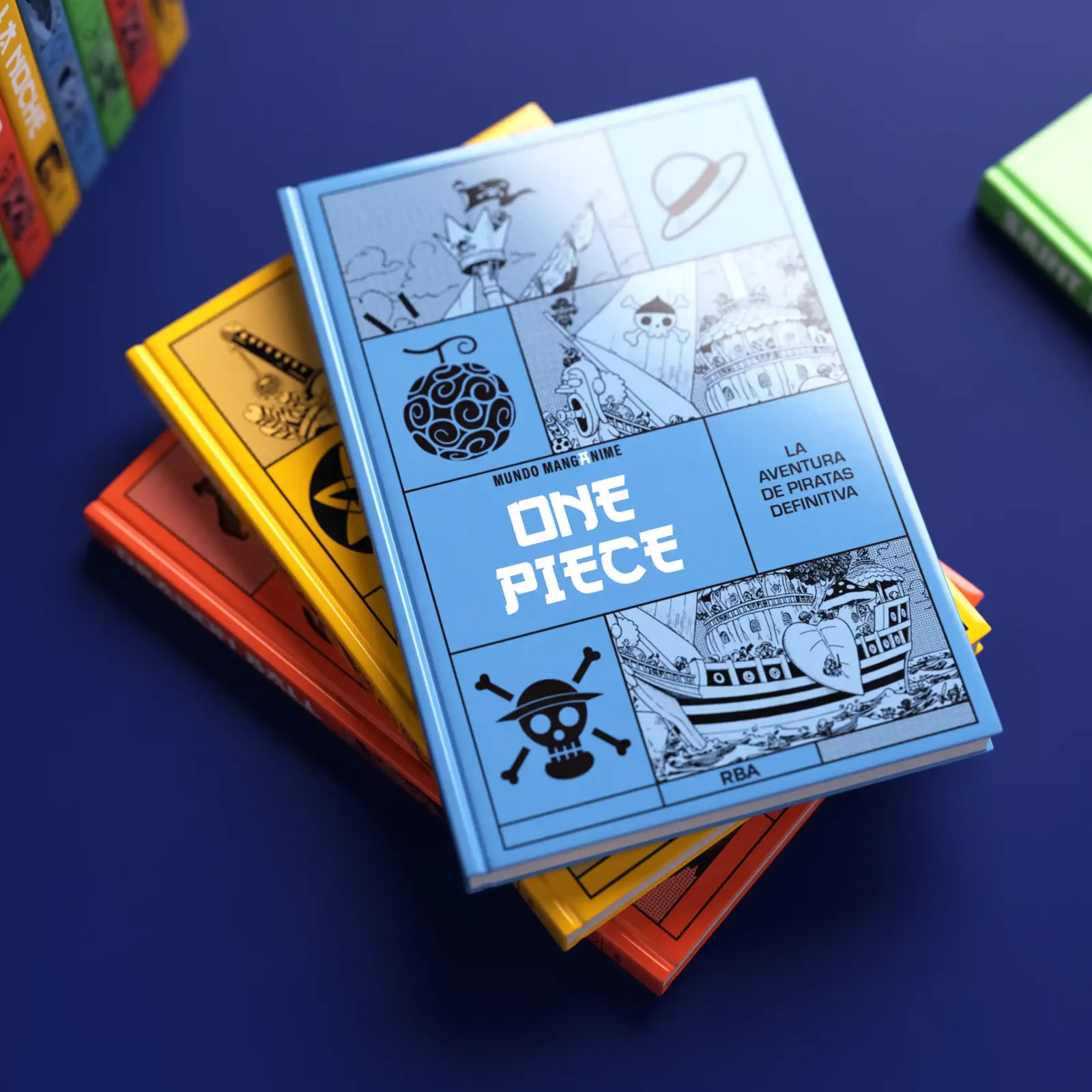 El tomo de One Piece de Mundo Manganime apoyado sobre el resto de la colección