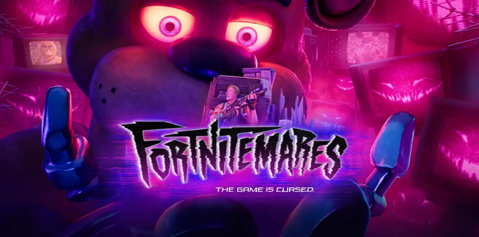 Arte oficial de Fortnitemares 2026 con Freddy Fazbear