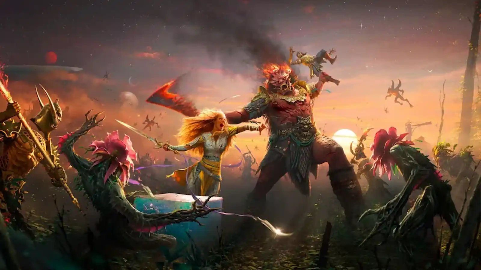 Faye, protagonista de God of War Laufey, enfrenta a un gigante de fuego y a criaturas del Eternio