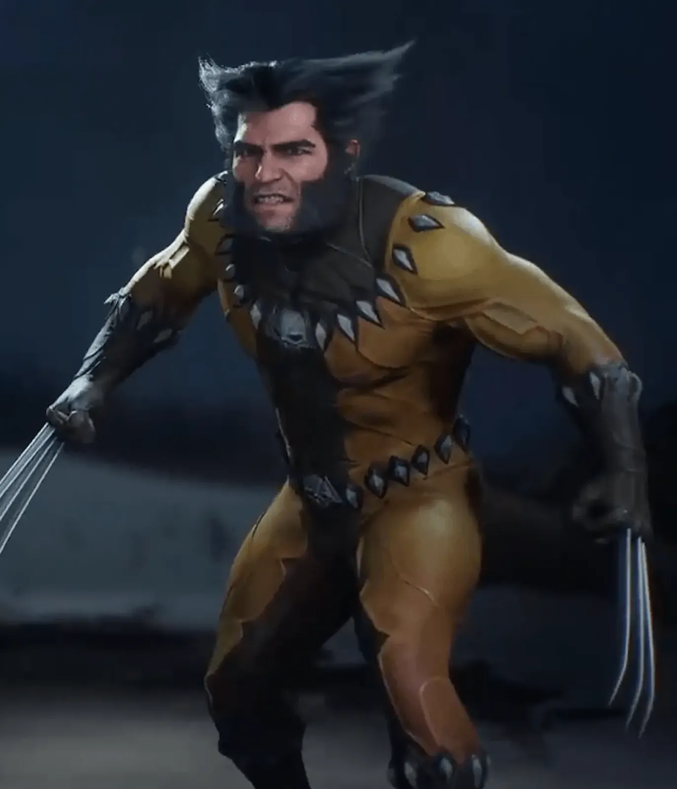 Wolverine con un traje marrón y amarillo con collar de colmillos, de los que se fabrican en The One That Got Away